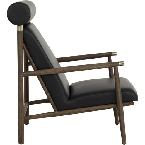 Biko Black Leather Lounge Chair